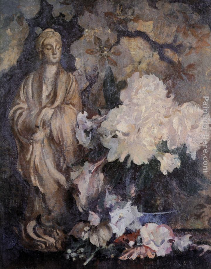 Still Life with Oriental Statue painting - Edmund Charles Tarbell Still Life with Oriental Statue art painting